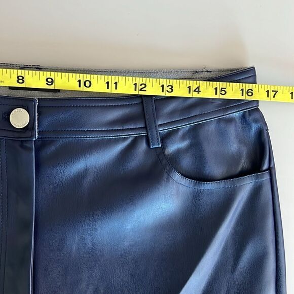 New Halogen® 5-Pocket Faux Leather Pants in Classic Blue Size 10 - Picture 8 of 11